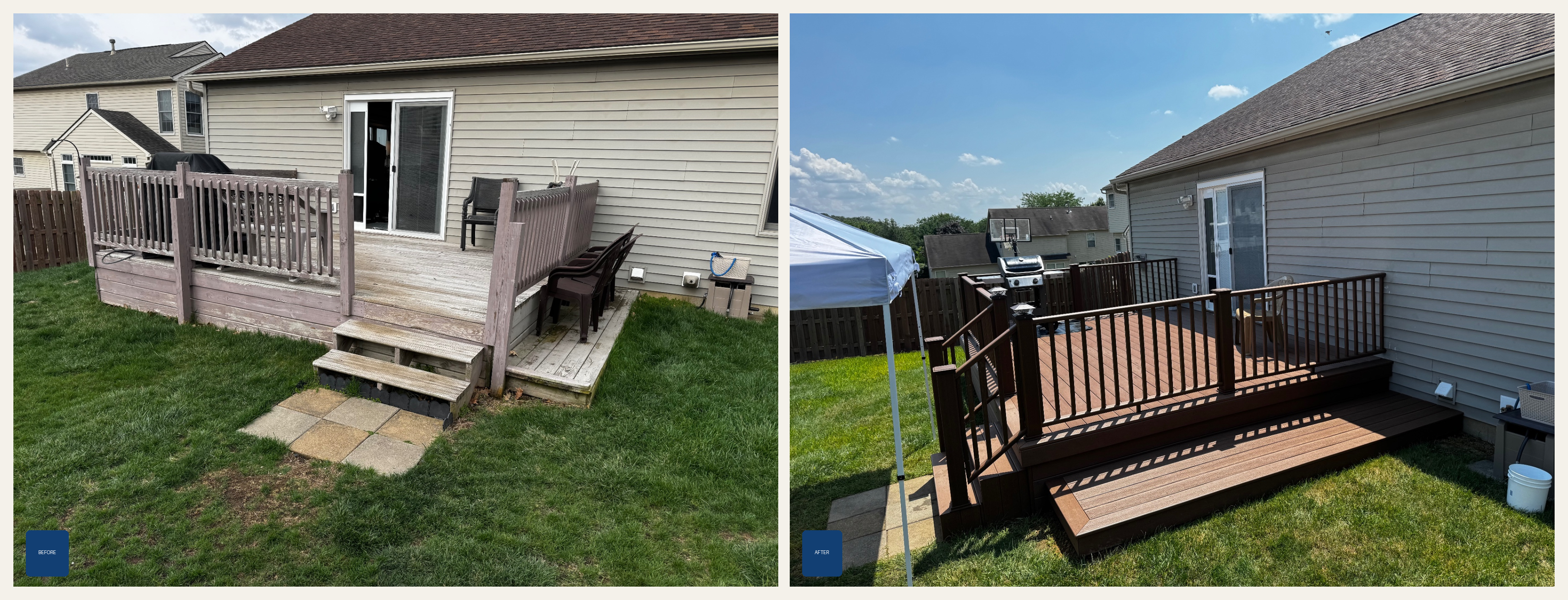 Before and after — Backyard Deck Rebuild — Before & After